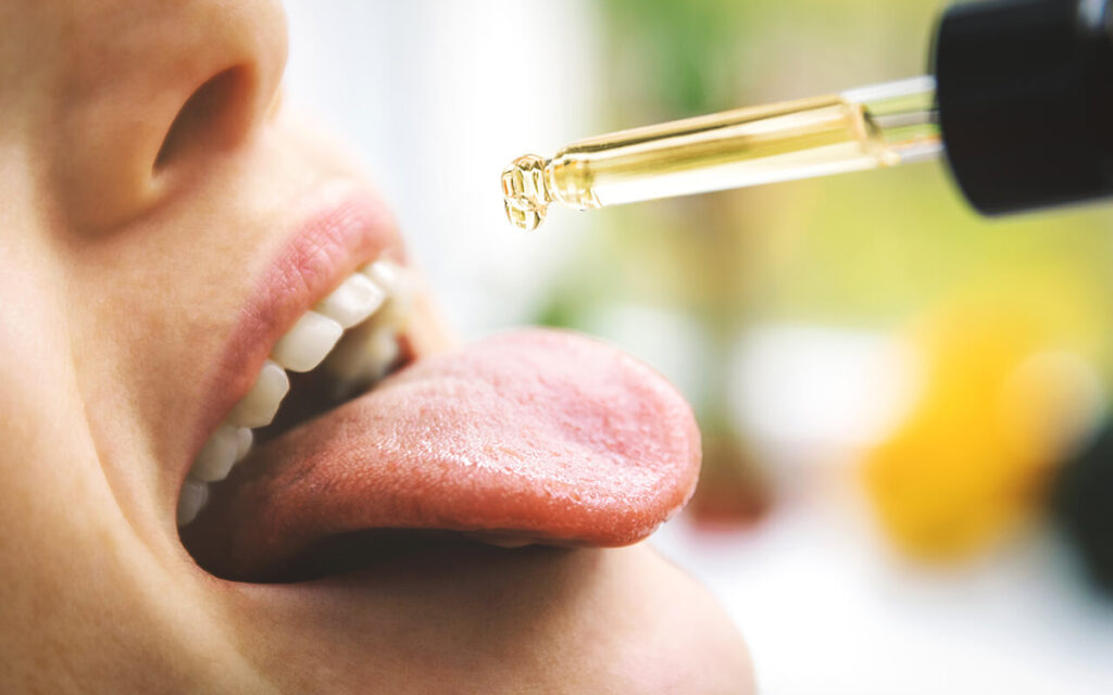 CBD oil under the tongue